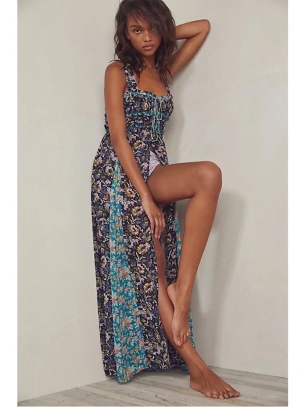NWT Intimately Free Dance With Me Floral Printed Maxi - size L
